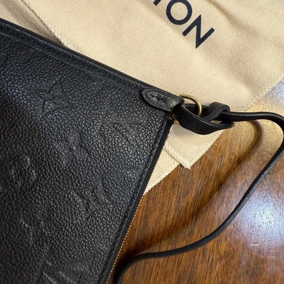 Louis Vuitton Black Monogram Leather Wristlet Pouch - Picture 11 of 12